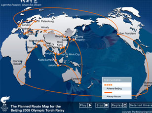 Planned Torch Relay Route